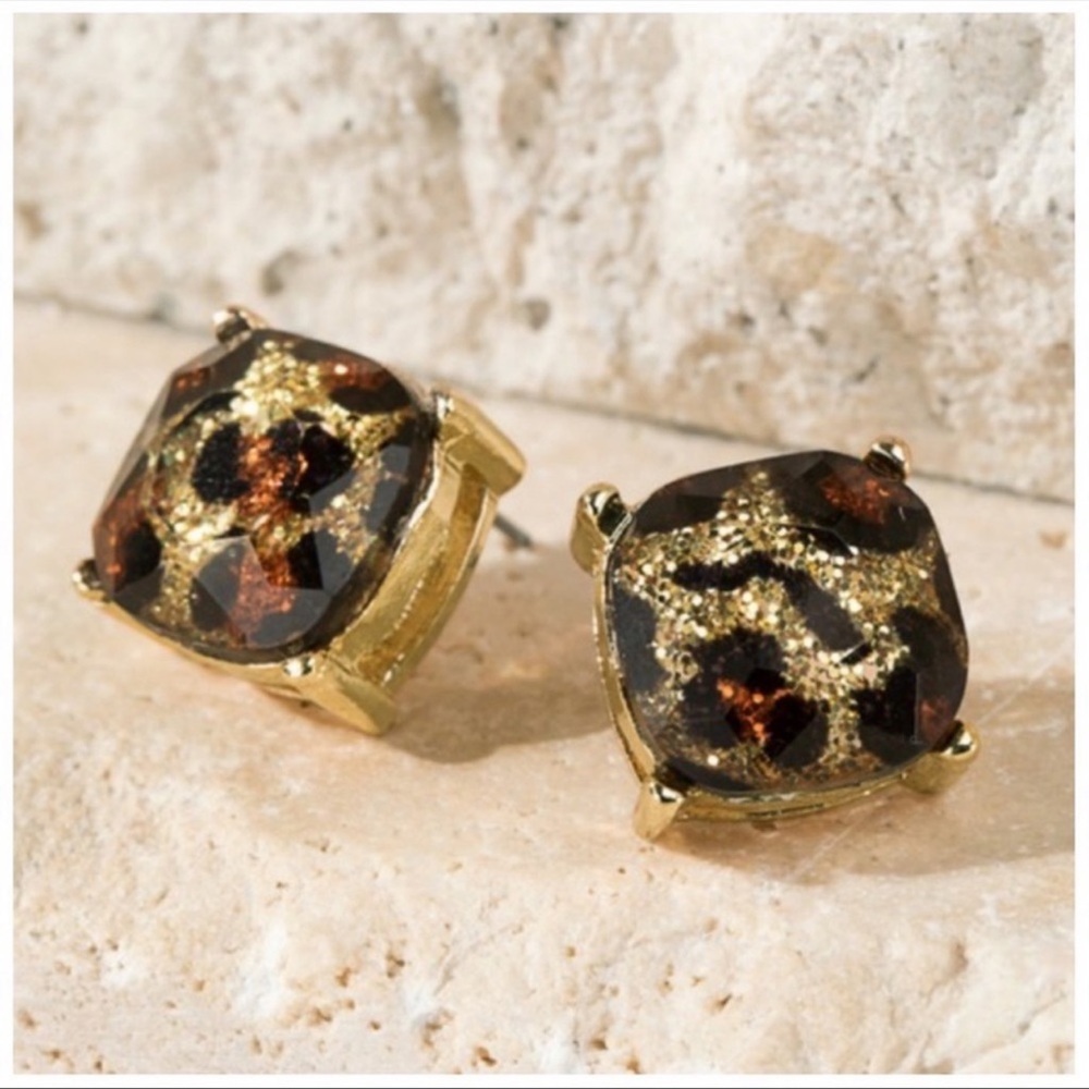 GOLD | Leopard glitter earrings